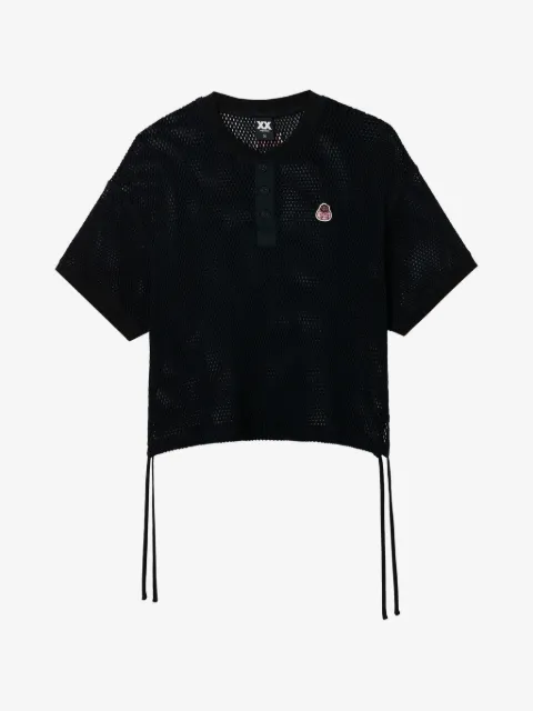 FINGERCROXX playera de malla con cordón