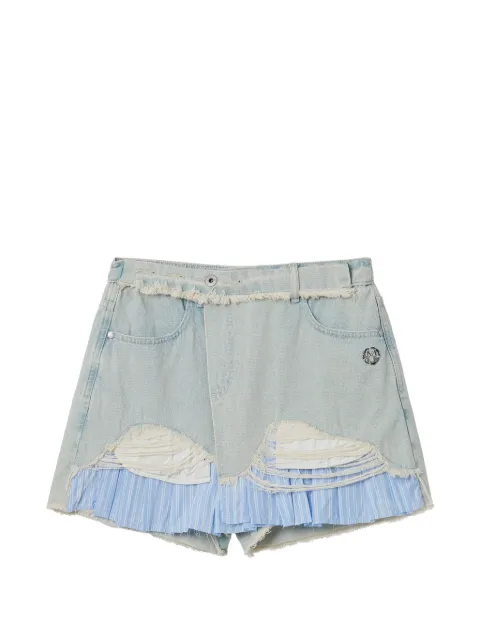 Musium Div. distressed ruffled shorts