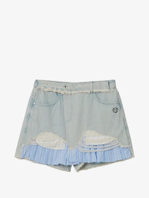 Musium Div. distressed ruffled shorts