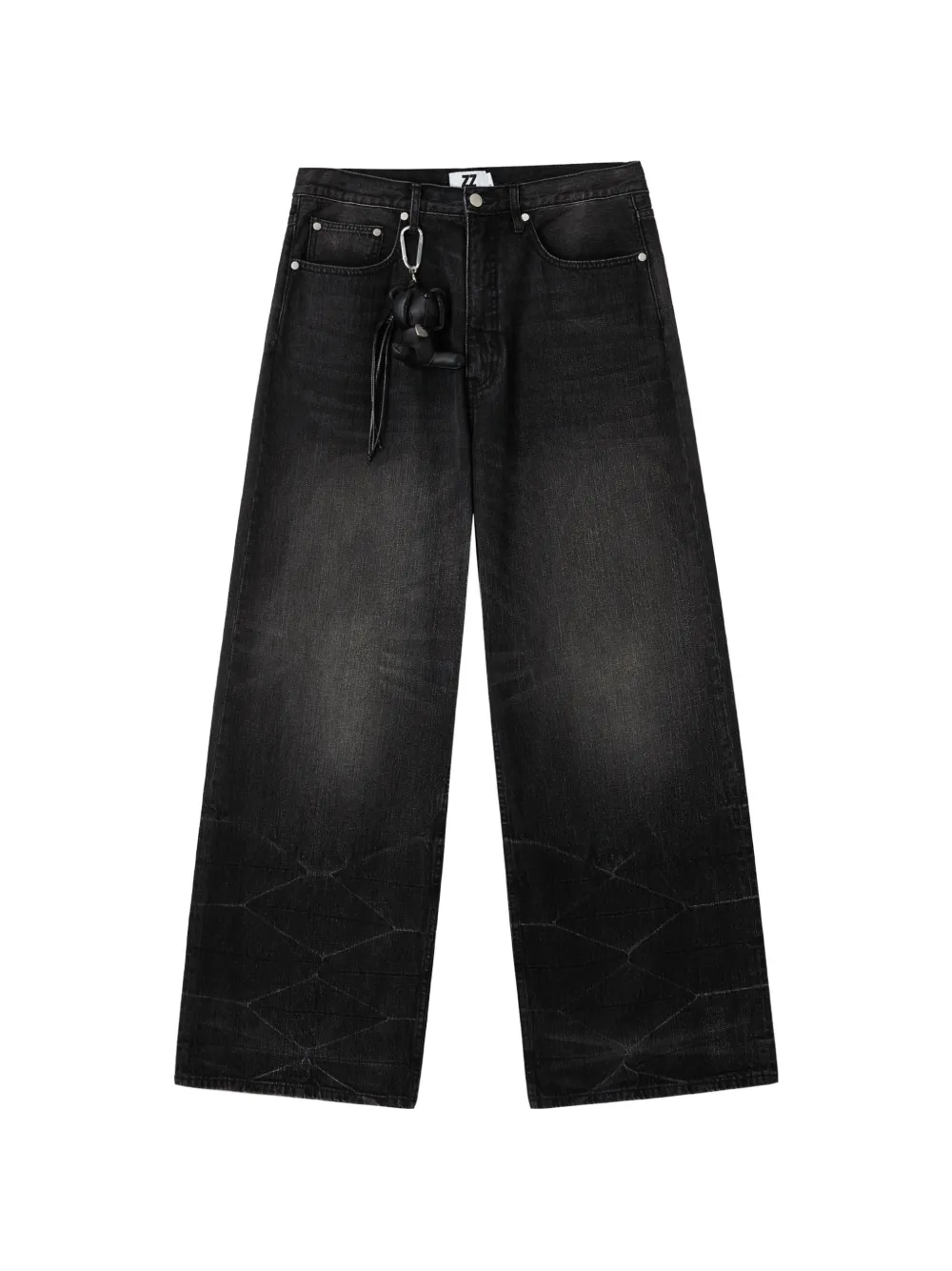 izzue wide-leg jeans - Nero