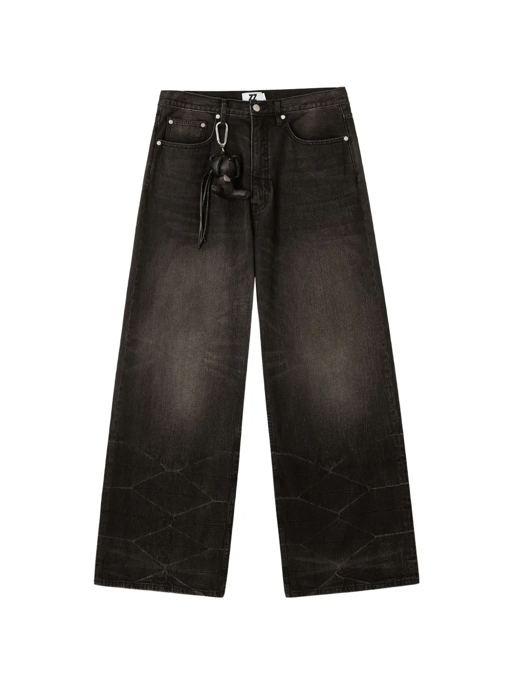 izzue wide-leg jeans - Nero