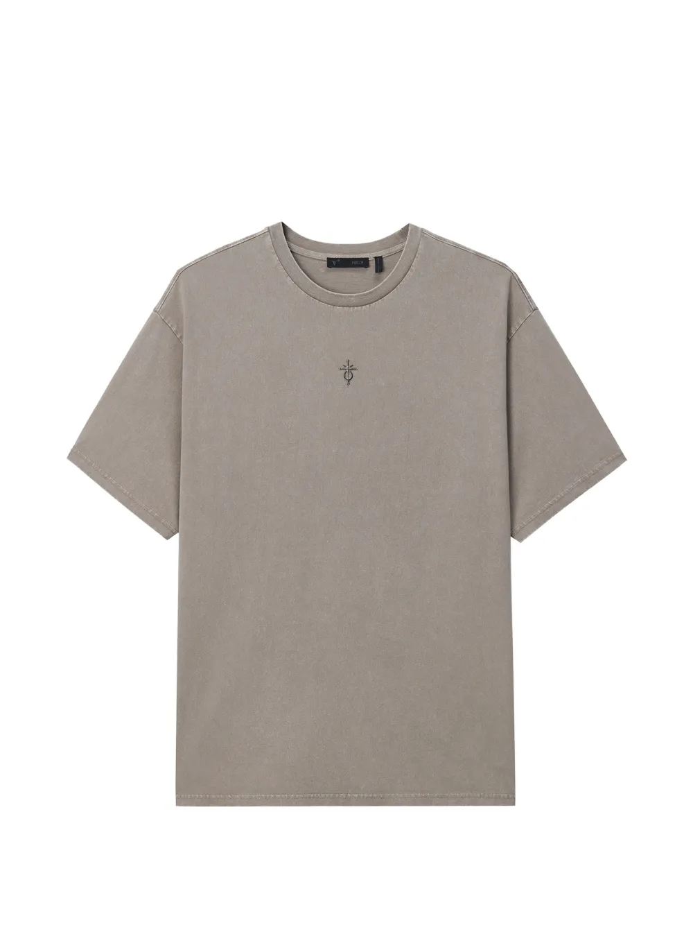 FIVE CM crew-neck graphic T-shirt - Toni neutri