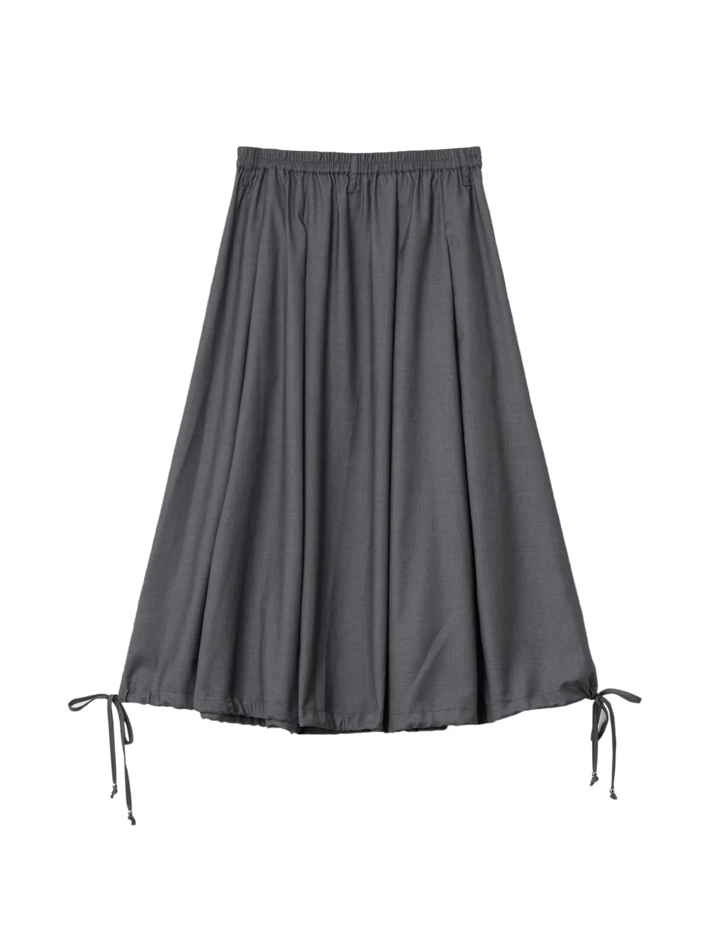  Musium Div. Drawstring Pleated Midi Skirt - Grey 