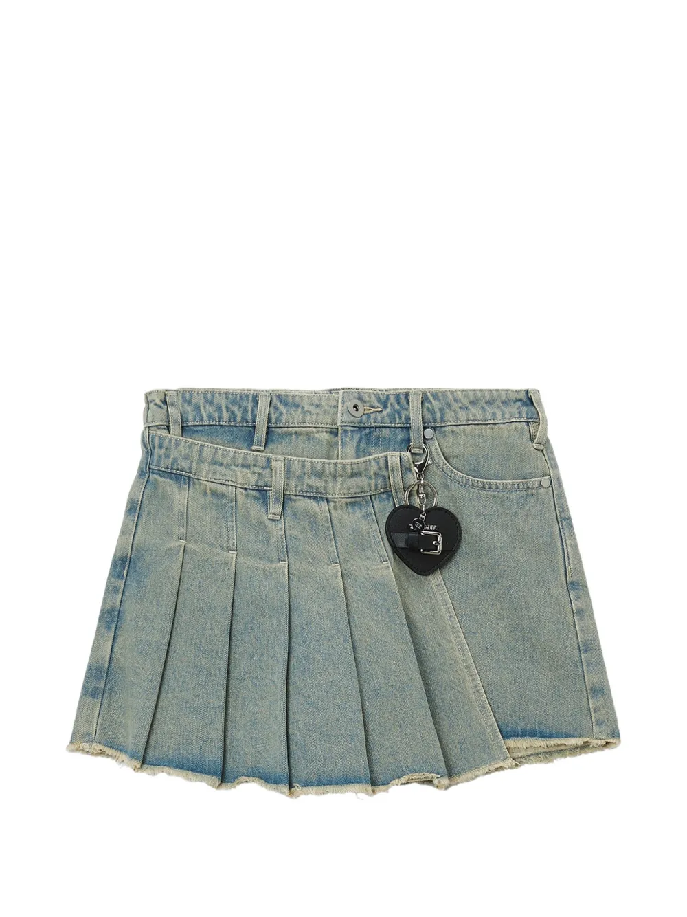 Musium Div. Shorts con bordi sfrangiati - Blu