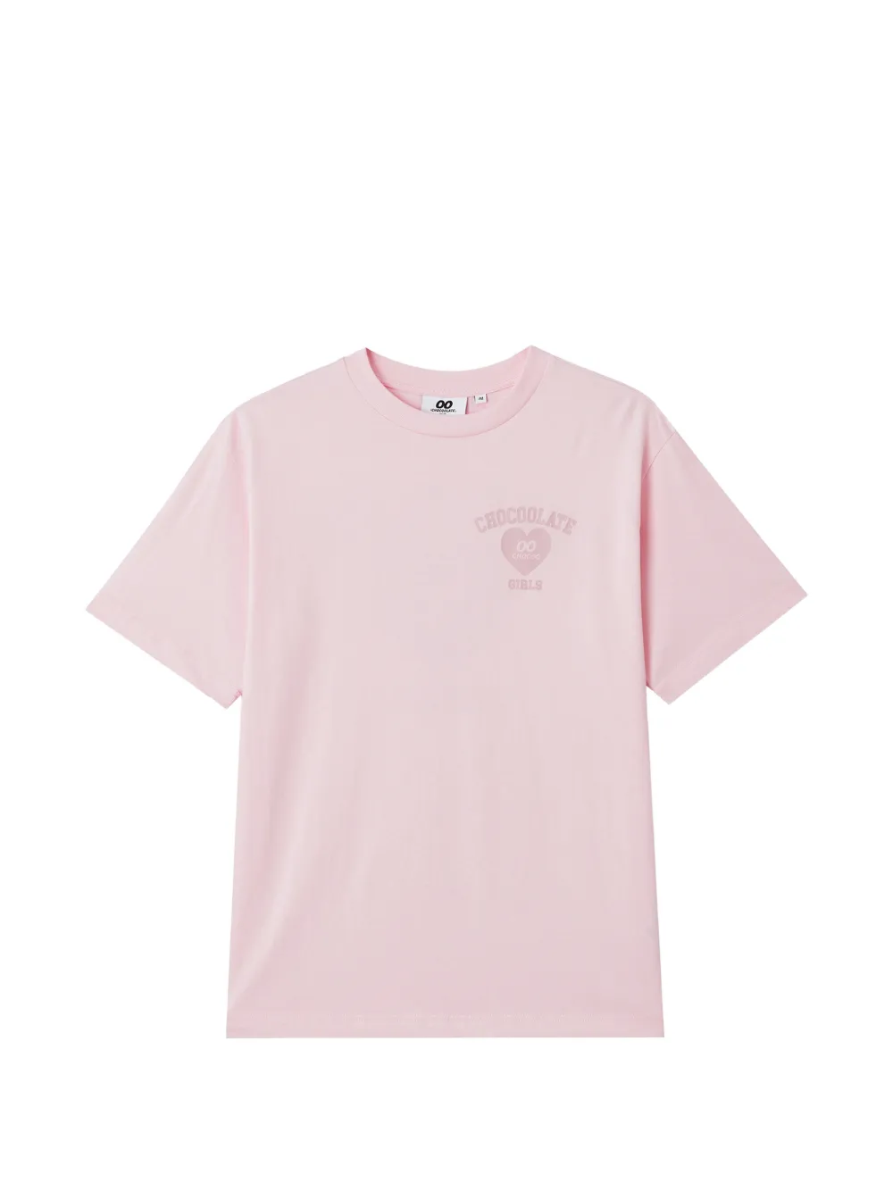 CHOCOOLATE heart-detail logo-print T-shirt - Rosa