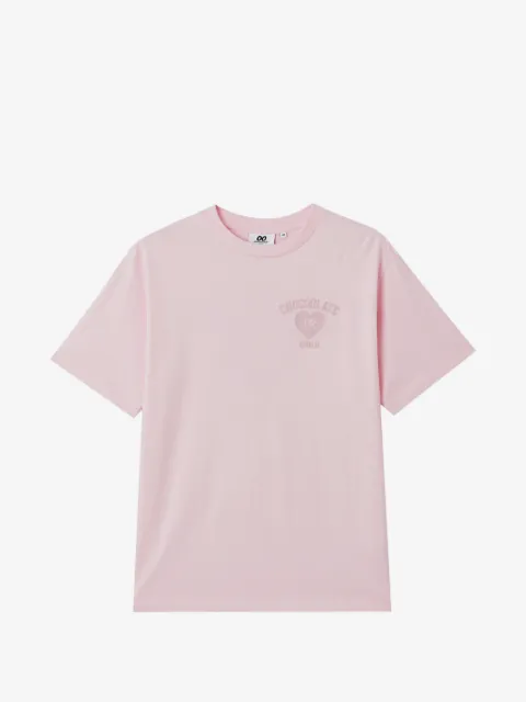 CHOCOOLATE playera con logo estampado y detalle de corazón