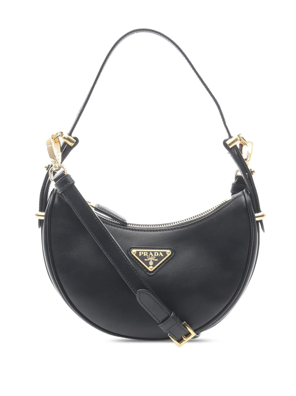 Prada Pre-Owned 2013-2025 Mini Soft Calf Arque satchel - Nero