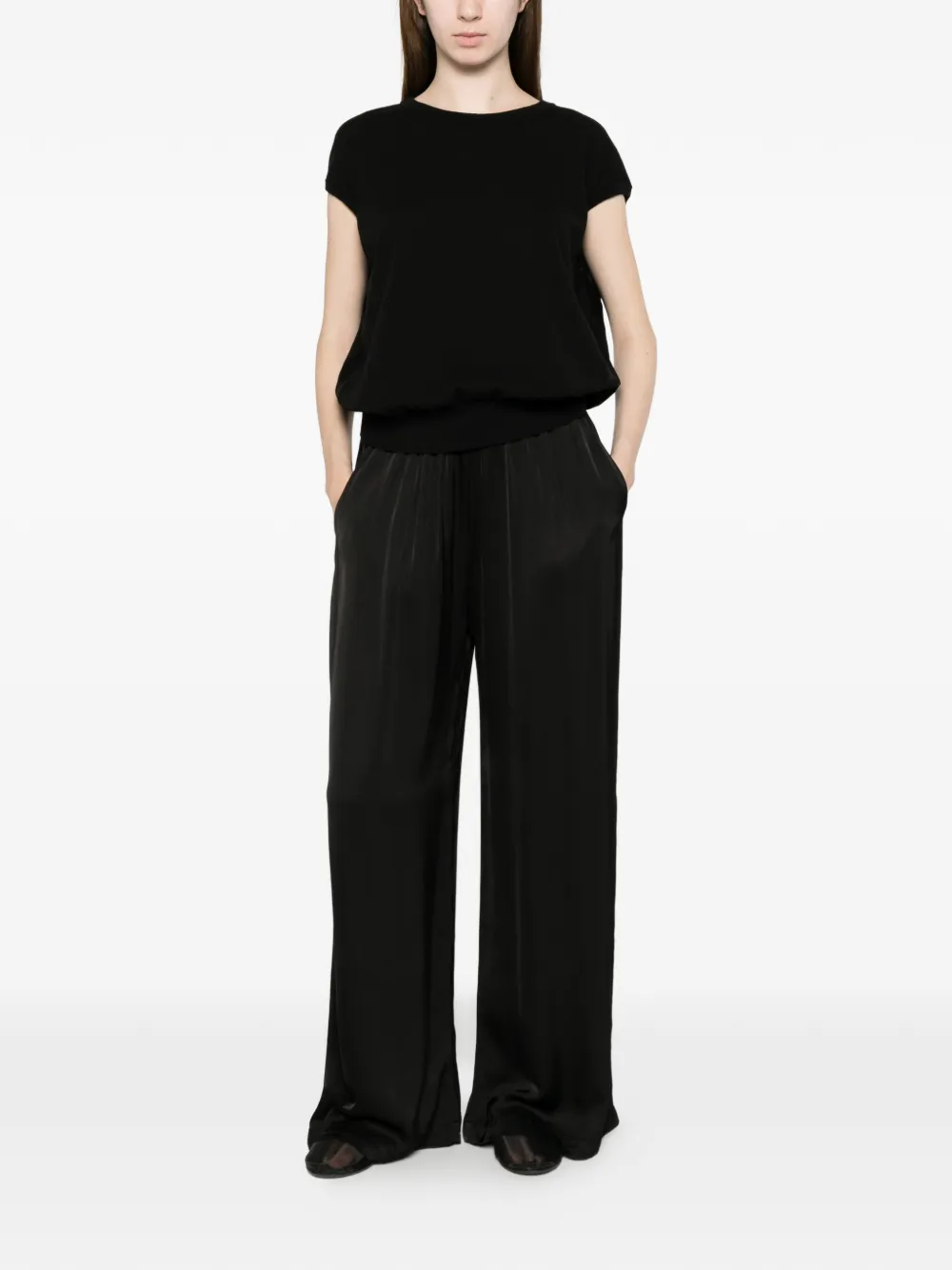  Deha Chaleco Con Cuello Redondo - Negro 
