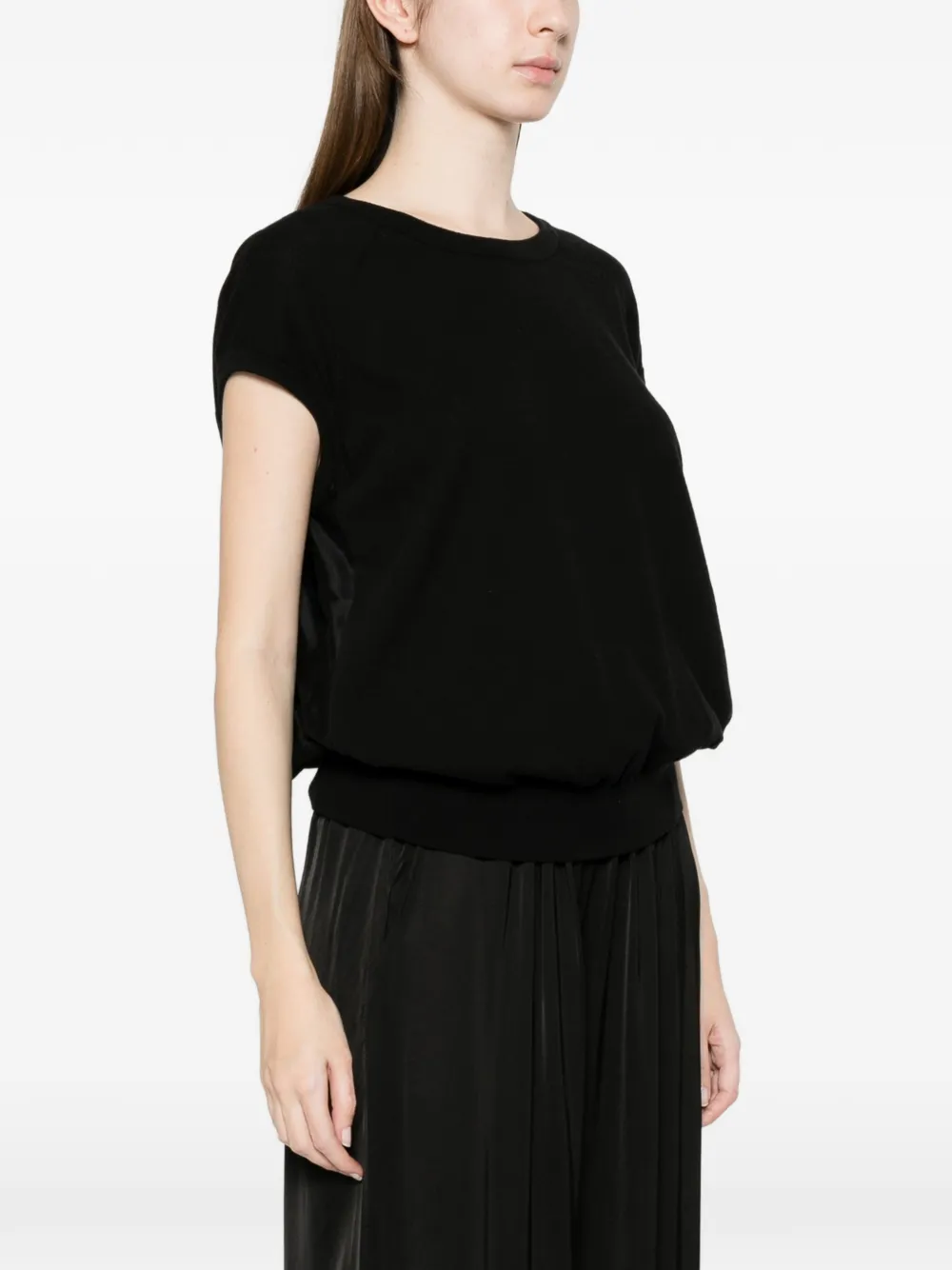  Deha Chaleco Con Cuello Redondo - Negro 