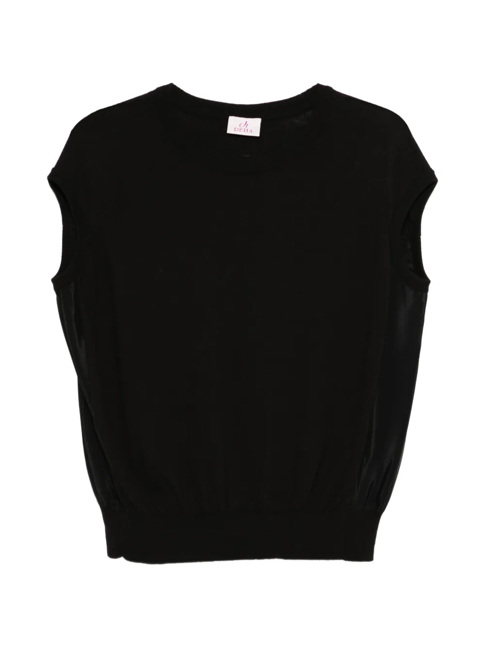 DEHA crew-neck panelled vest - Nero