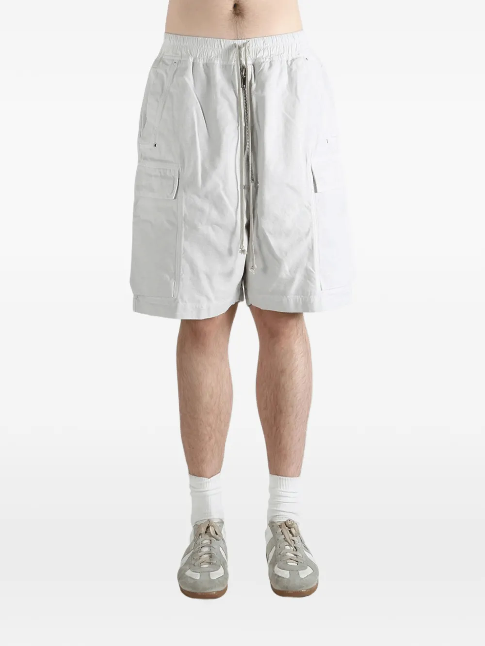 Rick Owens DRKSHDW Cargo shorts met rits Wit
