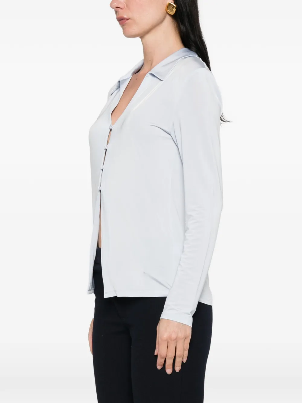 Self-Portrait Shirt met lange mouwen Blauw
