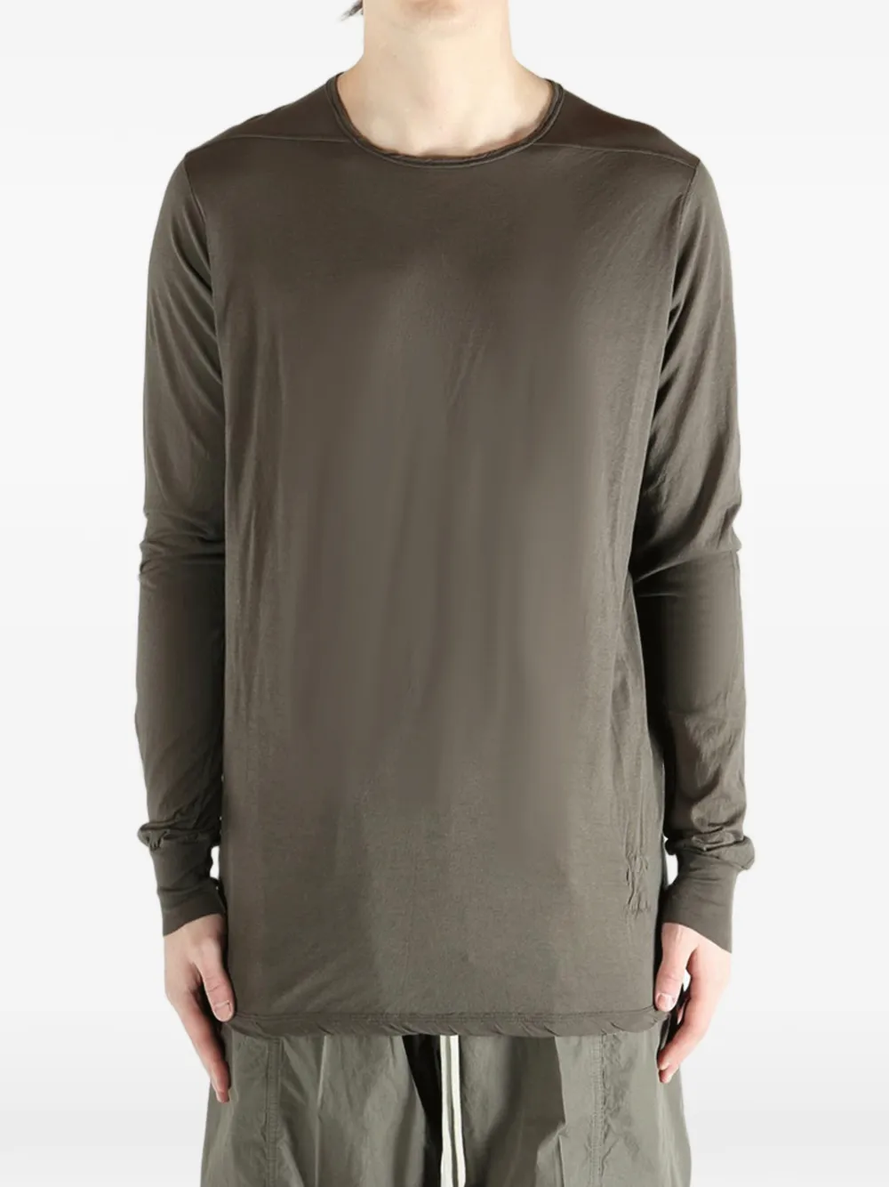 Rick Owens DRKSHDW T-shirt met lange mouwen Groen
