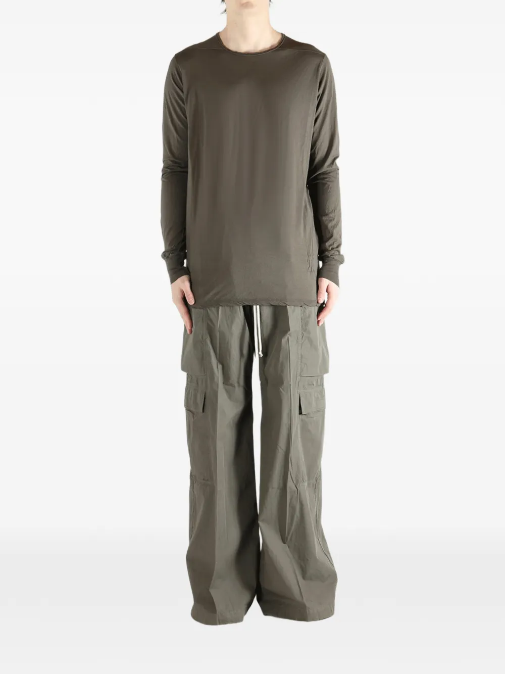 Rick Owens DRKSHDW T-shirt met lange mouwen Groen