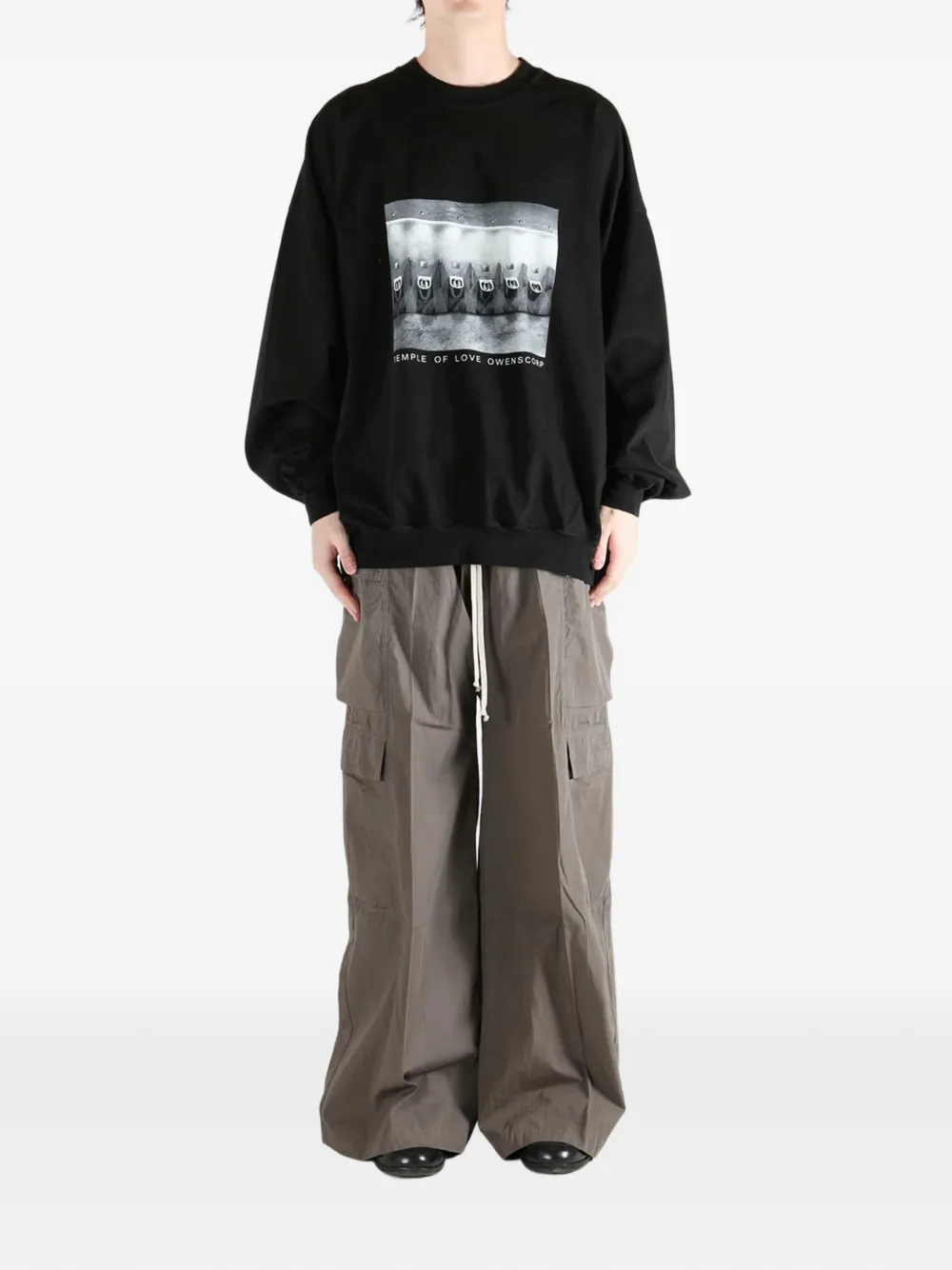 Rick Owens DRKSHDW T-shirt met ronde hals Zwart