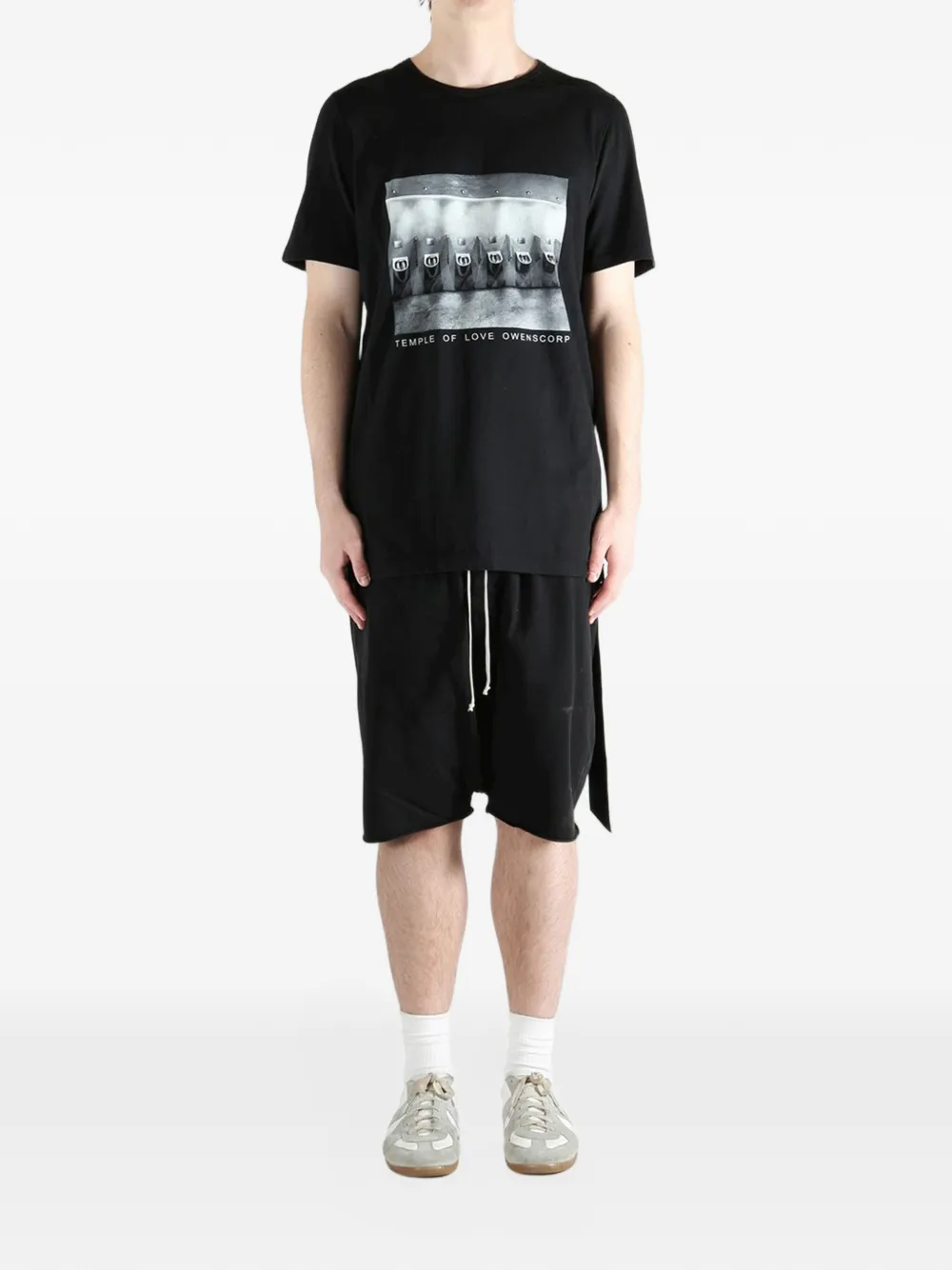Rick Owens DRKSHDW T-shirt met grafische print Zwart