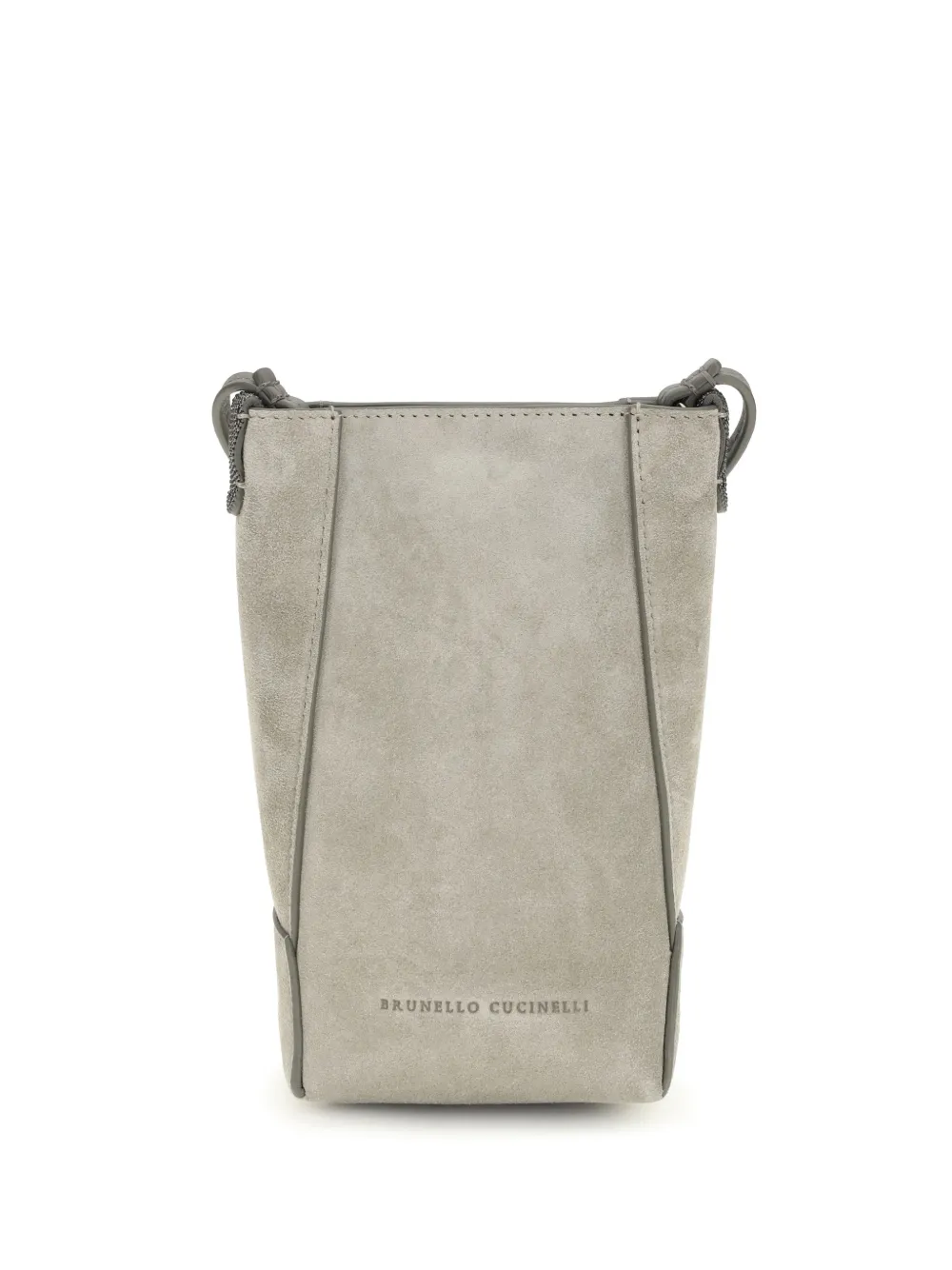 Brunello Cucinelli leather top-handle shoulder bag - Grigio