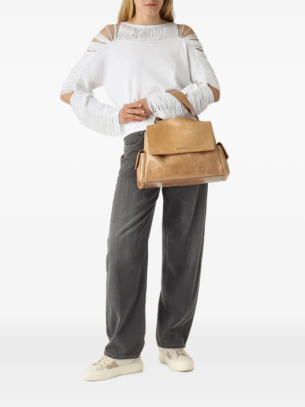  Orciani Midi Sveva Stark Tote Bag - Neutrals 