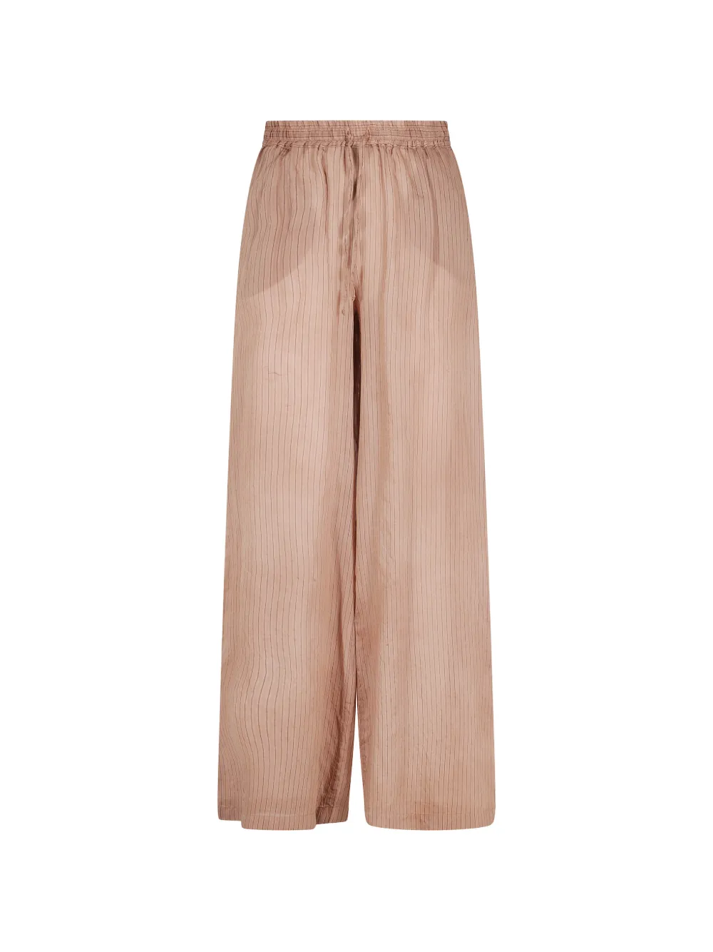 Roberto Collina vertical-stripe palazzo pants - Nude