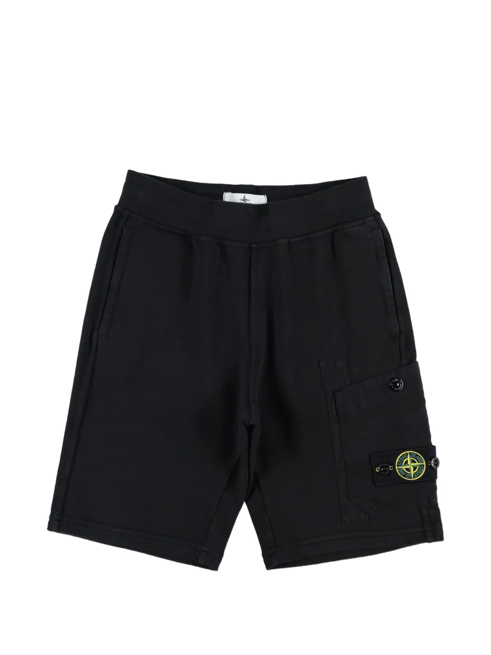 Stone Island Junior patch-pocket shorts - Black
