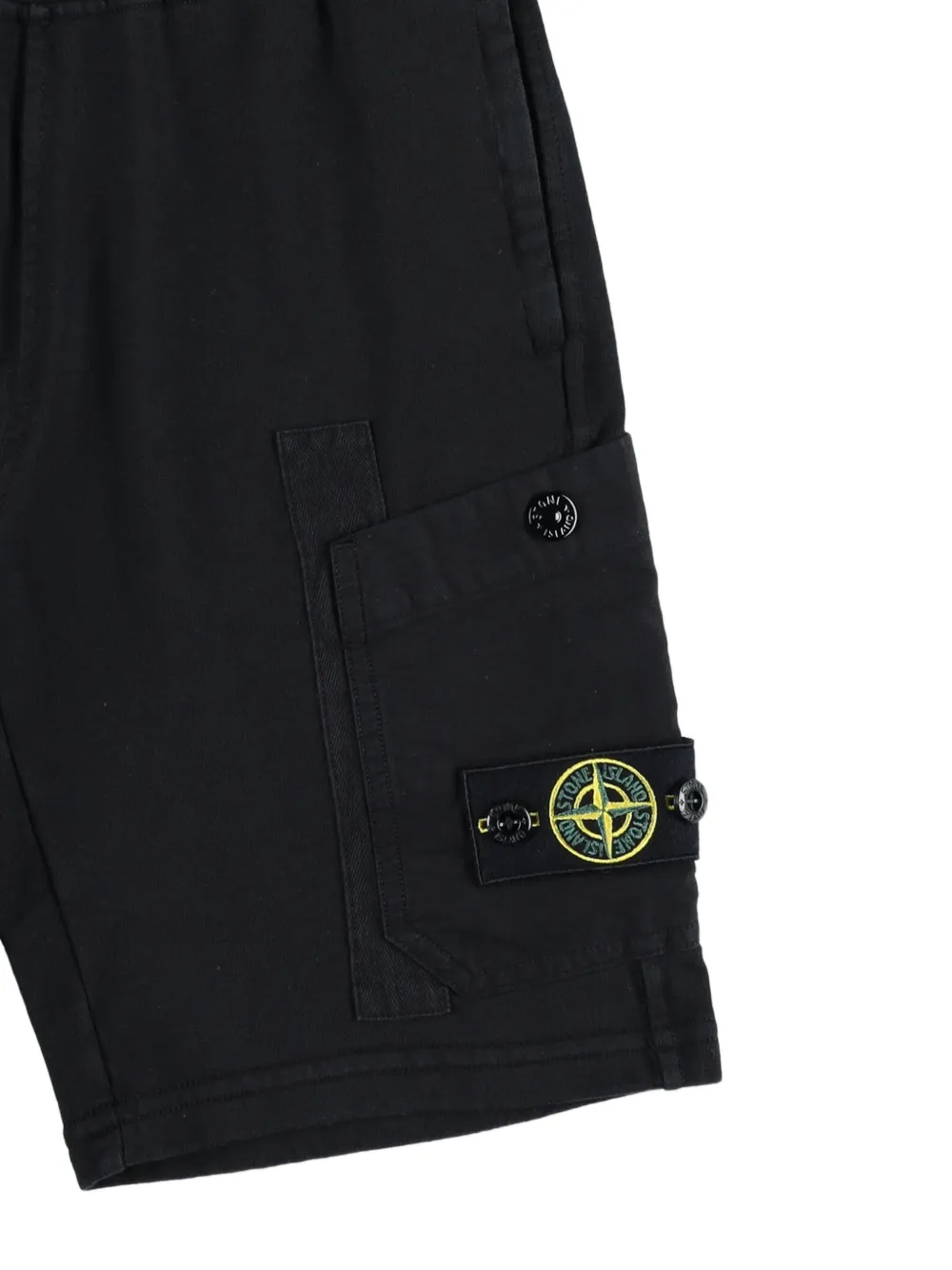  Stone Island Junior Patch-pocket Shorts - Black 