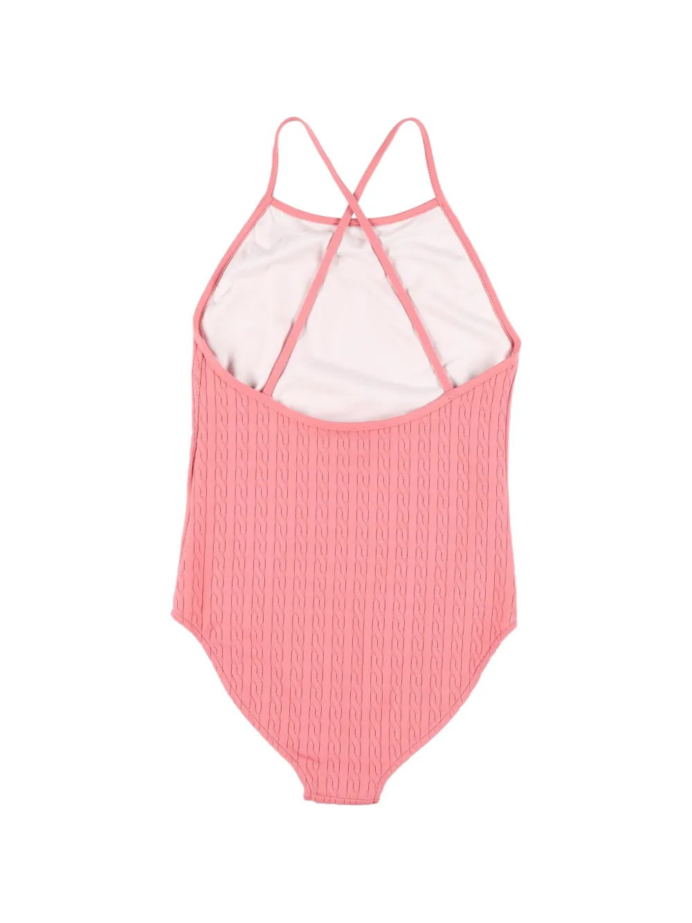 POLO RALPH LAUREN KIDS Kabelgebreid badpak met kruisbandjes Roze