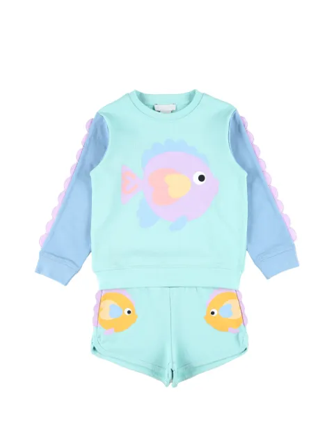 Stella McCartney Kids fish-print tracksuit set