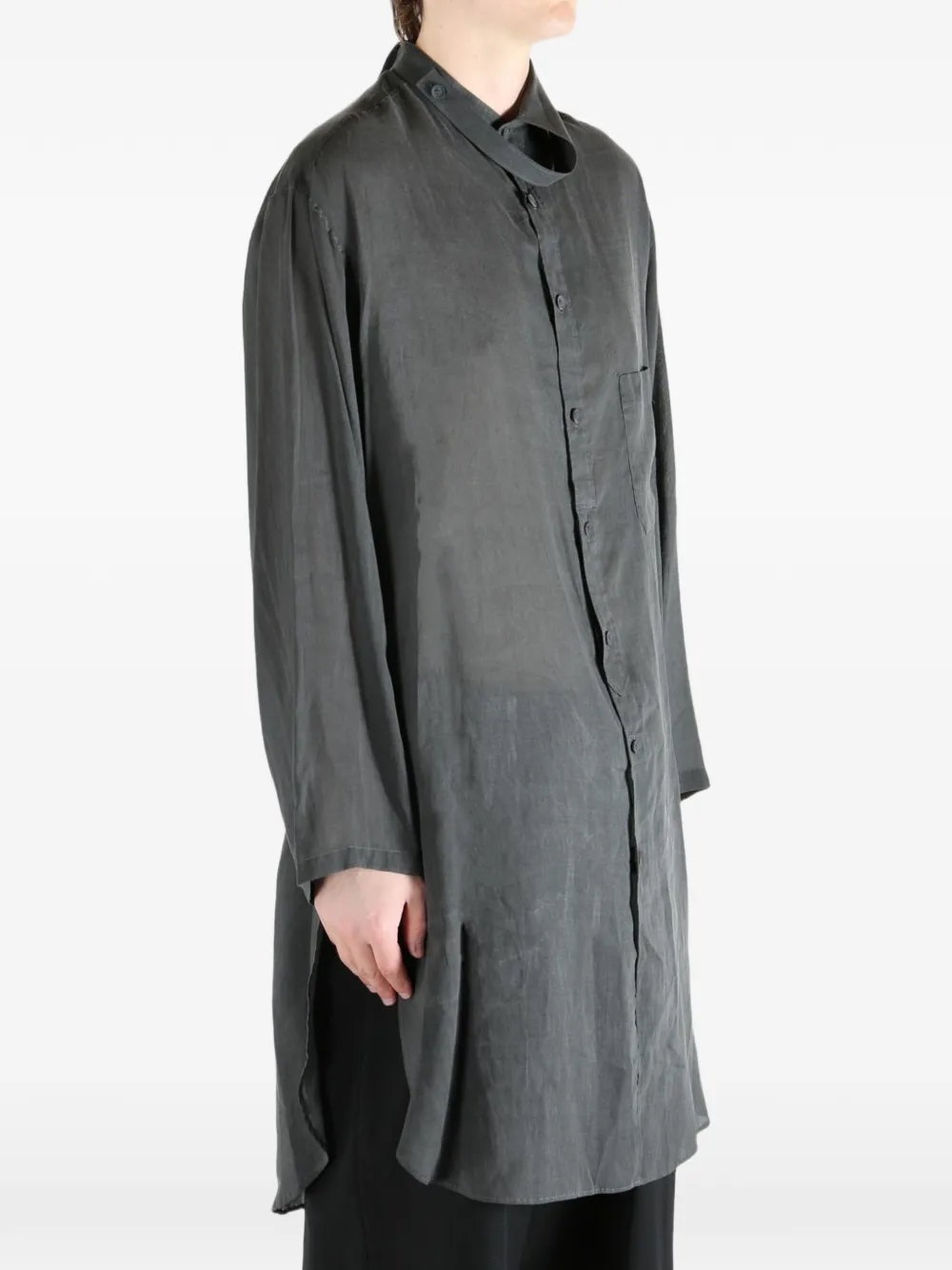 Yohji Yamamoto Overhemd met zak Grijs