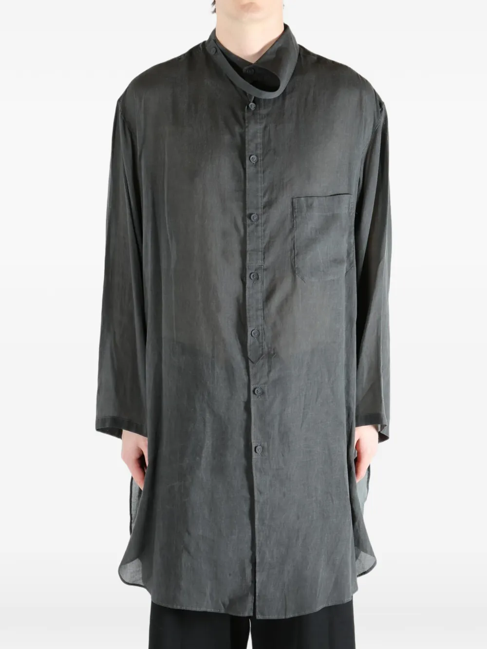 Yohji Yamamoto Overhemd met zak Grijs