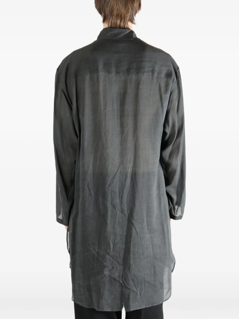 Yohji Yamamoto Overhemd met zak Grijs