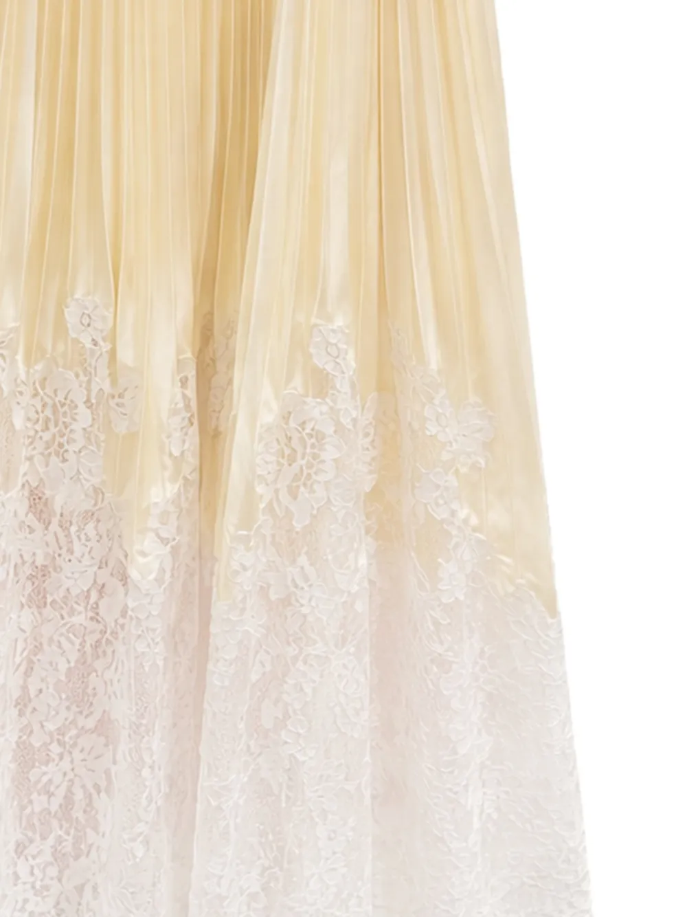 Lace Pleated Midi Skirt
