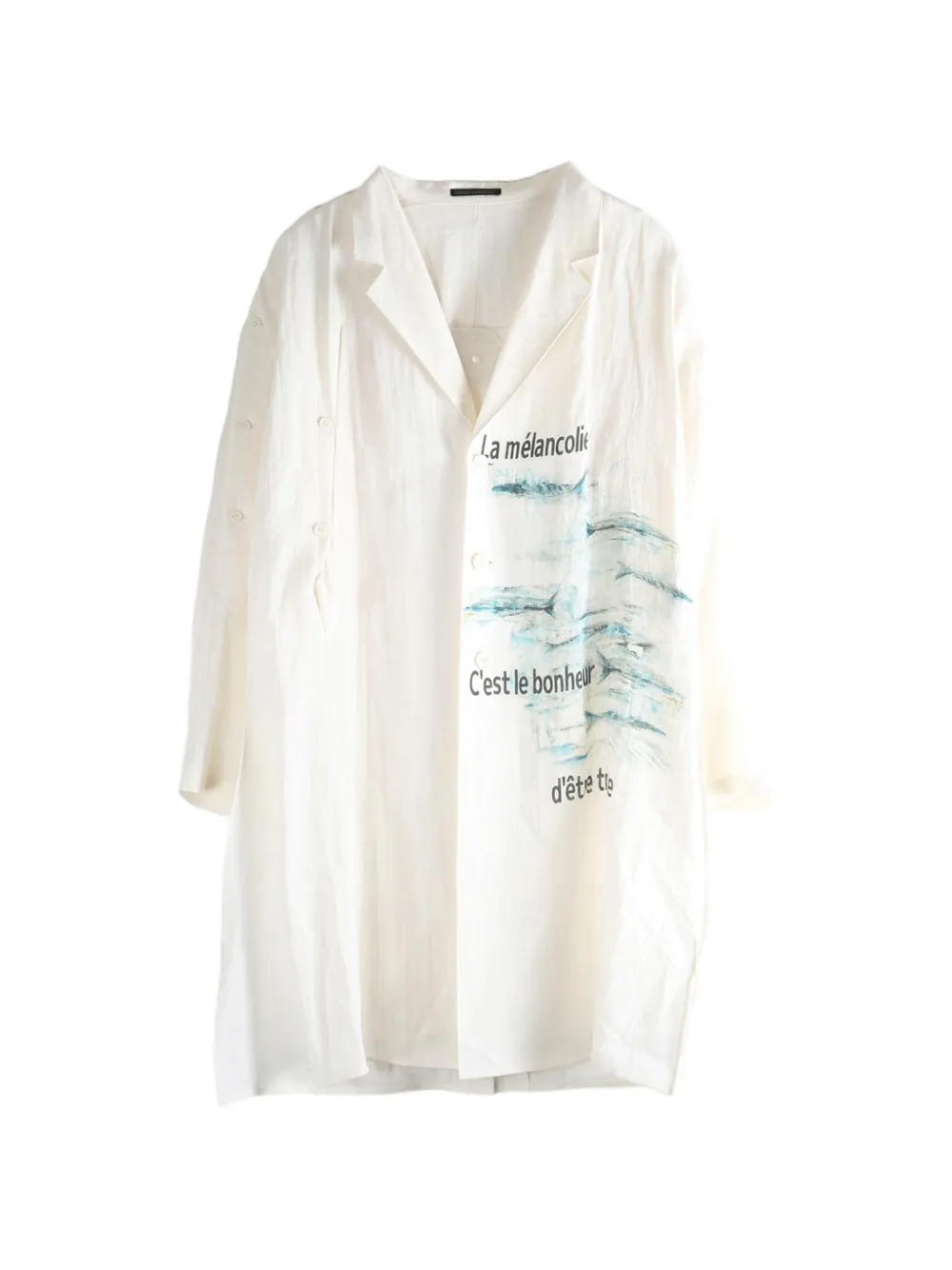 Yohji Yamamoto printed coat - Neutrals