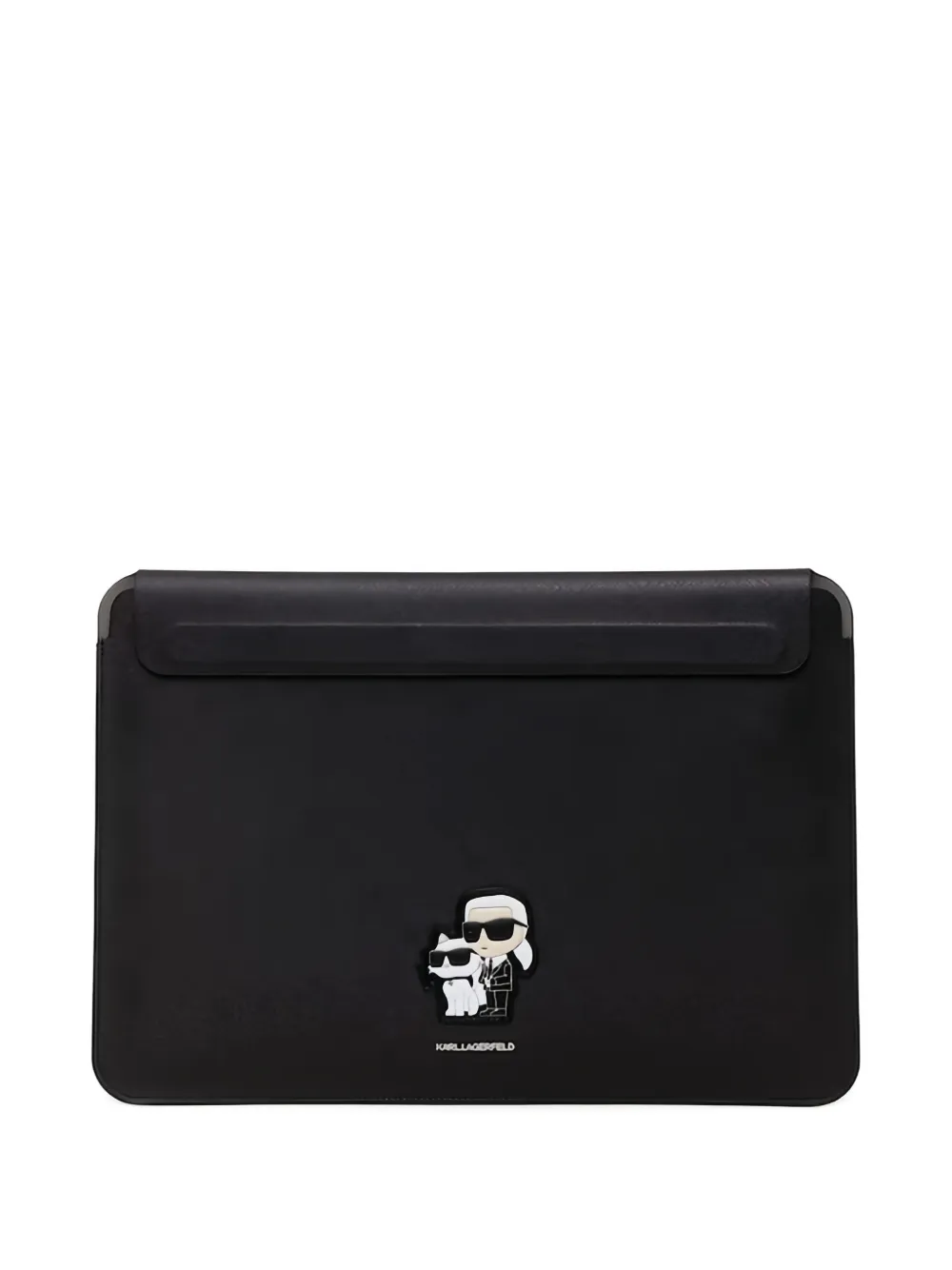 Karl Lagerfeld Ikonik-appliqué laptop case - Nero