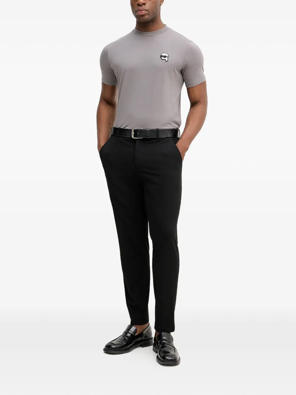 Karl Lagerfeld K Ikonik T-shirt met korte mouwen Grijs
