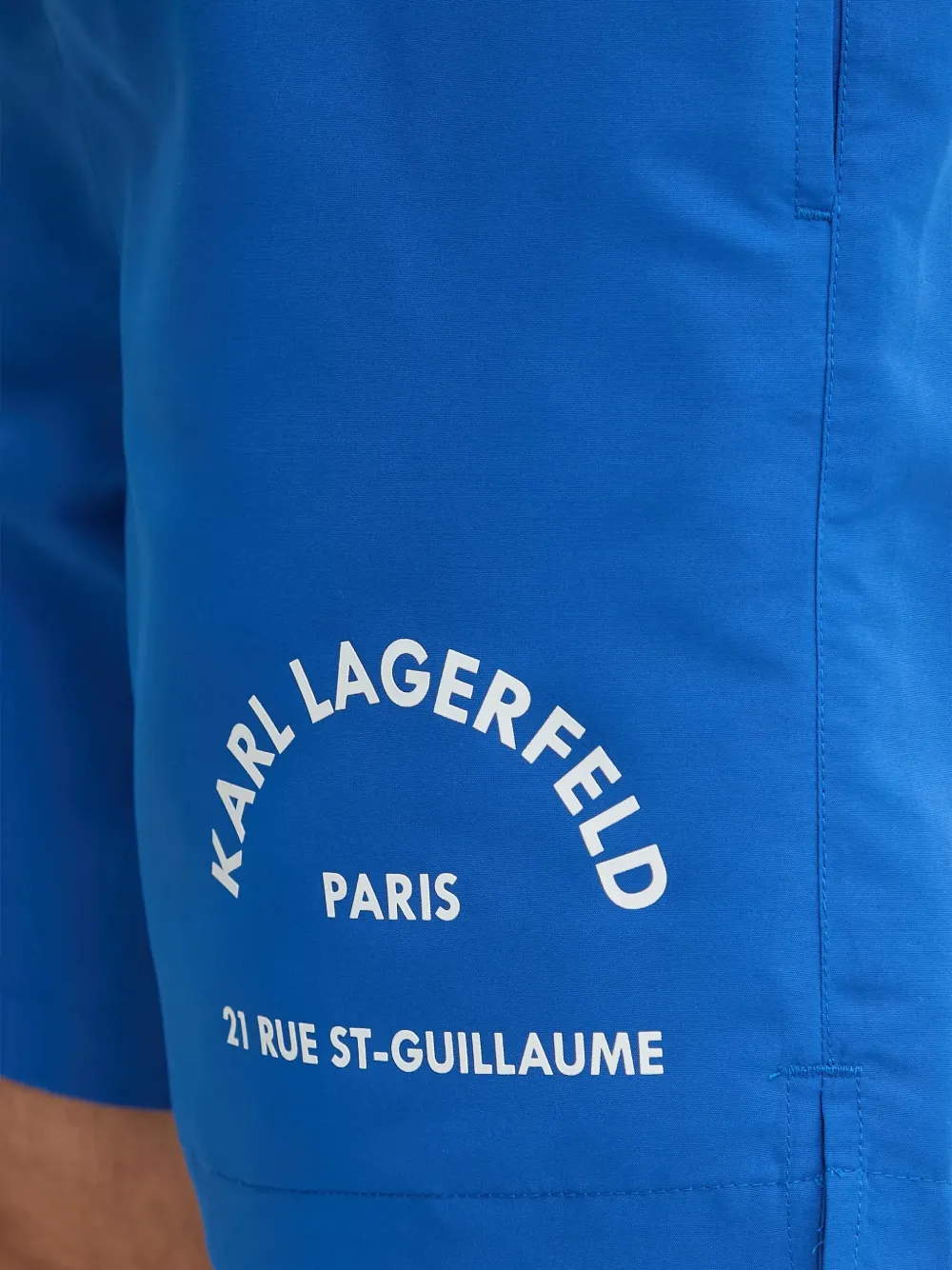 Karl Lagerfeld Zwembroek met logoprint en trekkoord Blauw
