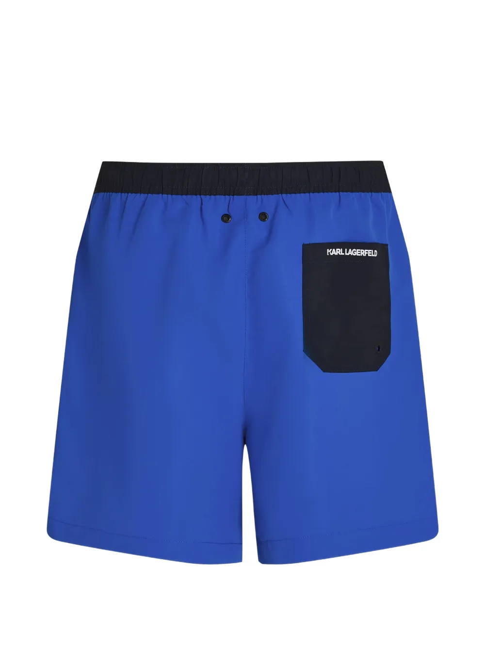 Karl Lagerfeld Zwembroek met logoprint en trekkoord Blauw