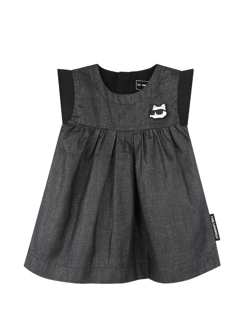 Karl Lagerfeld Kids Choupette-patch dress - Grigio
