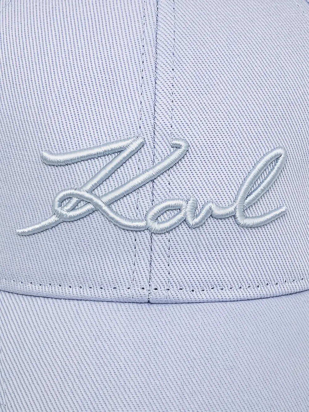 Karl Lagerfeld Honkbalpet met geborduurd logo Blauw