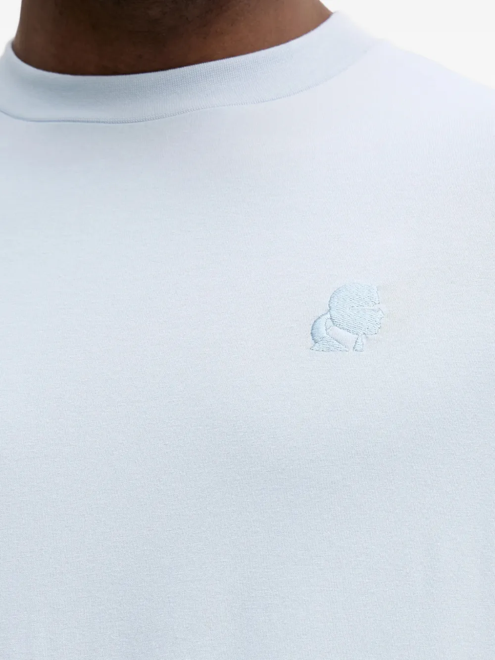 Karl Lagerfeld T-shirt met geborduurd logo Blauw