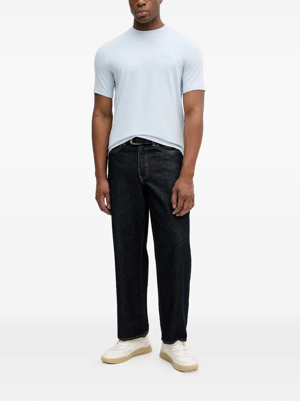 Karl Lagerfeld T-shirt met geborduurd logo Blauw