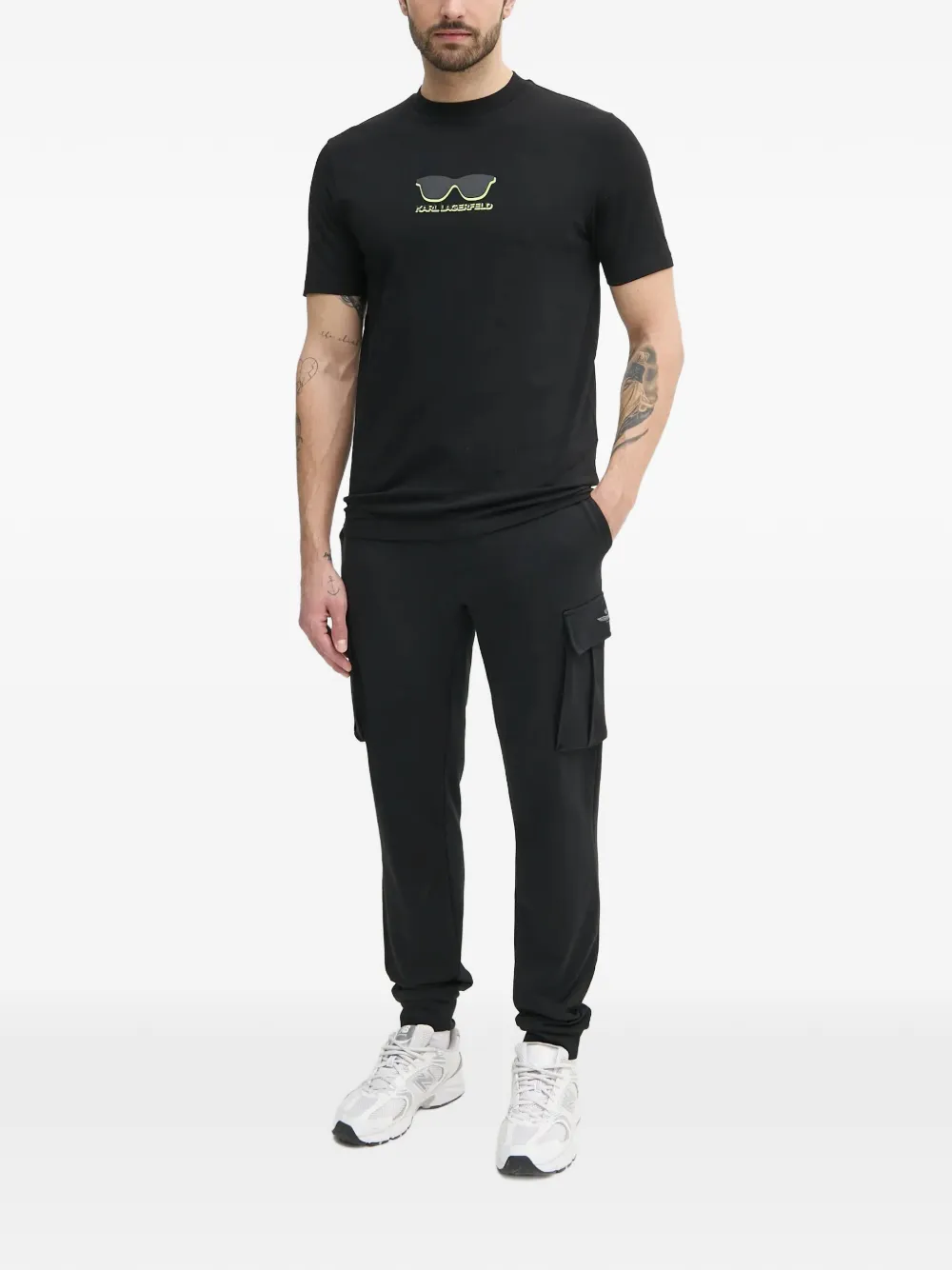 Karl Lagerfeld T-shirt met grafische print Zwart