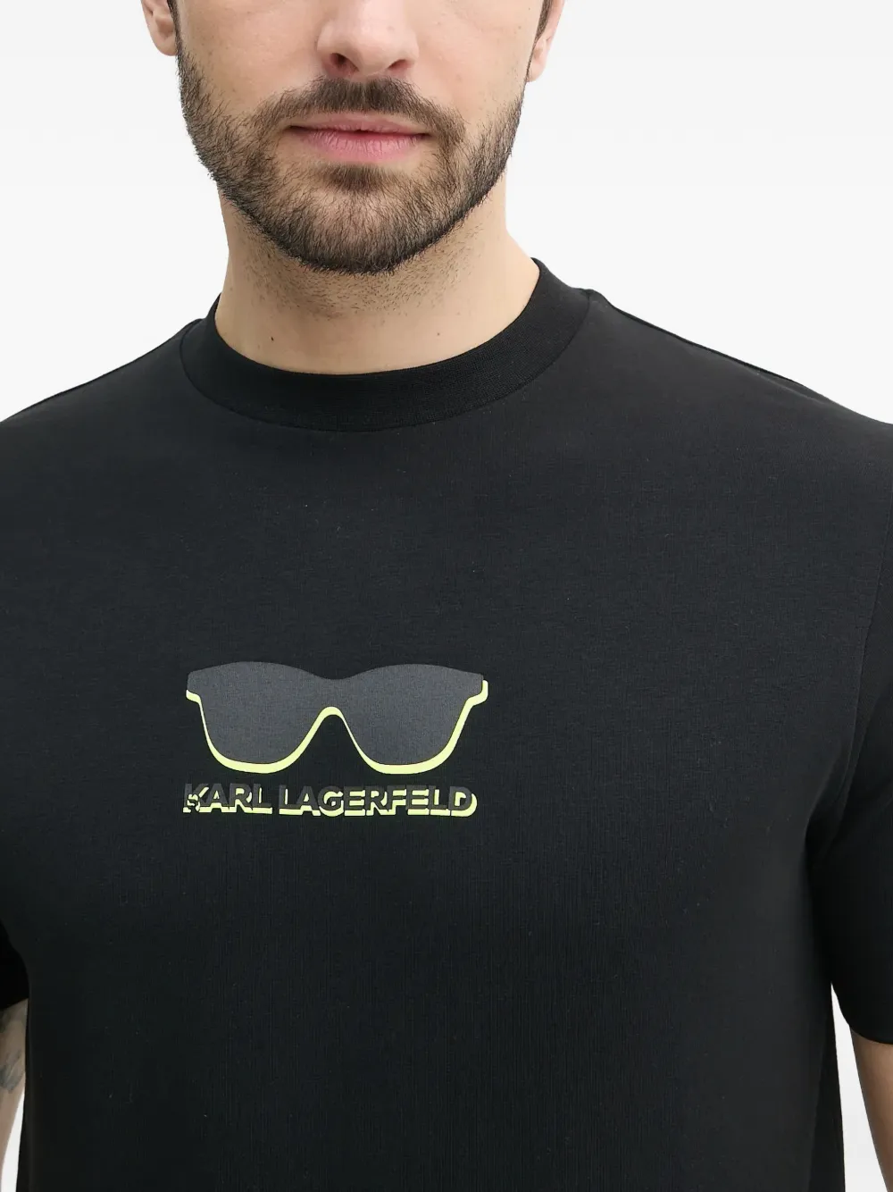 Karl Lagerfeld T-shirt met grafische print Zwart