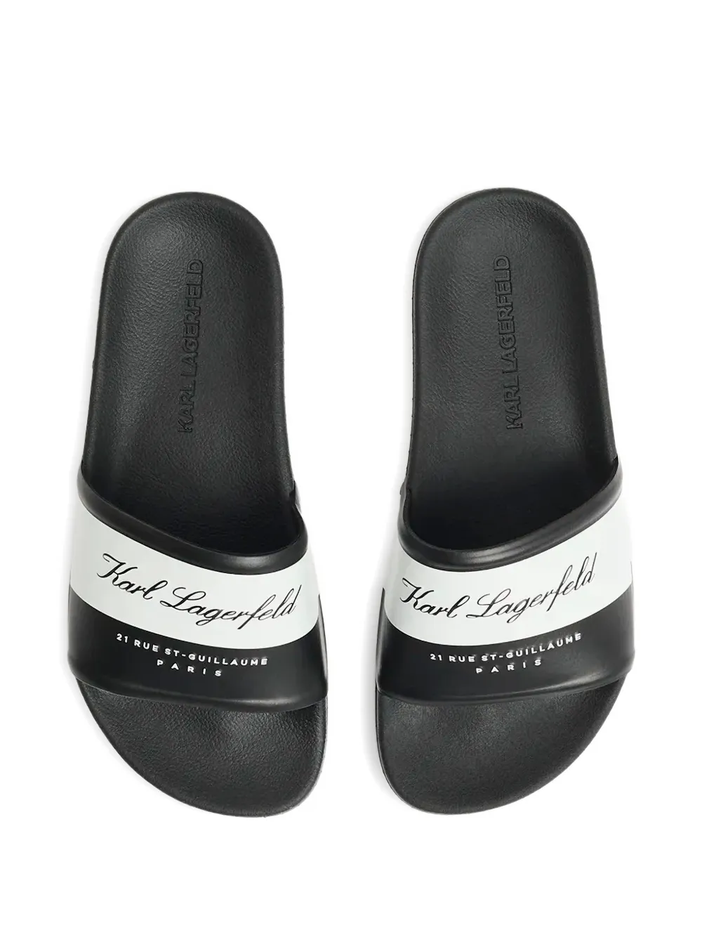 Karl Lagerfeld Kondo 2.0 logo-print slides Zwart