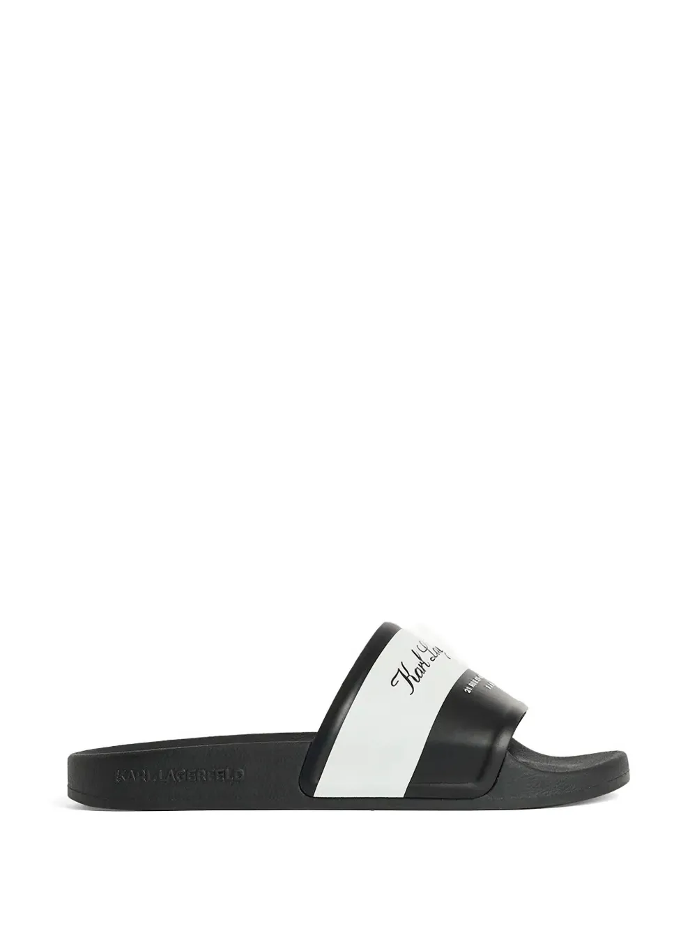 Karl Lagerfeld Kondo 2.0 logo-print slides Zwart