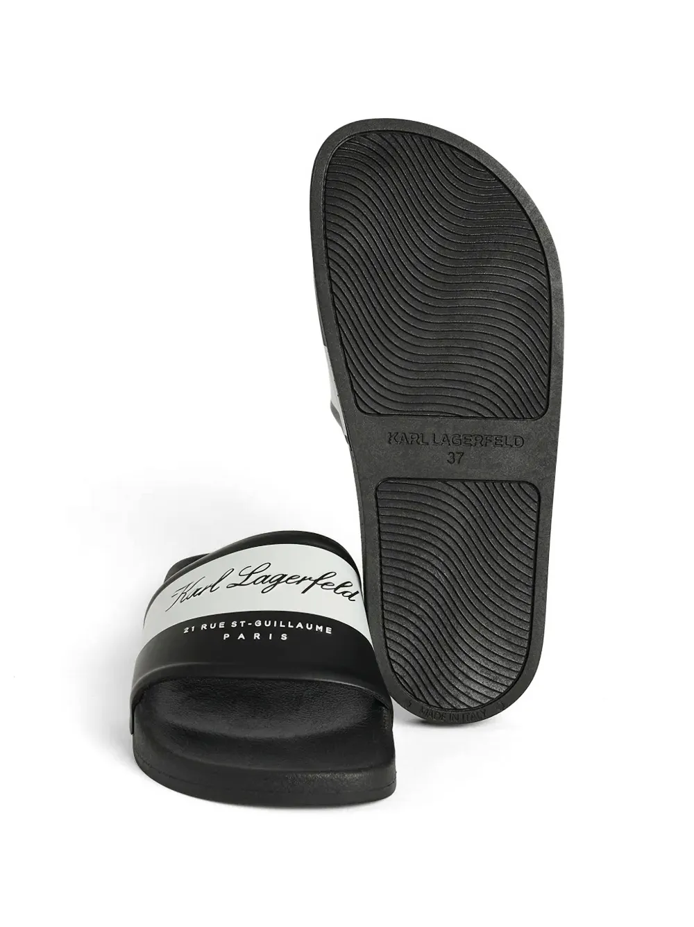 Karl Lagerfeld Kondo 2.0 logo-print slides Zwart