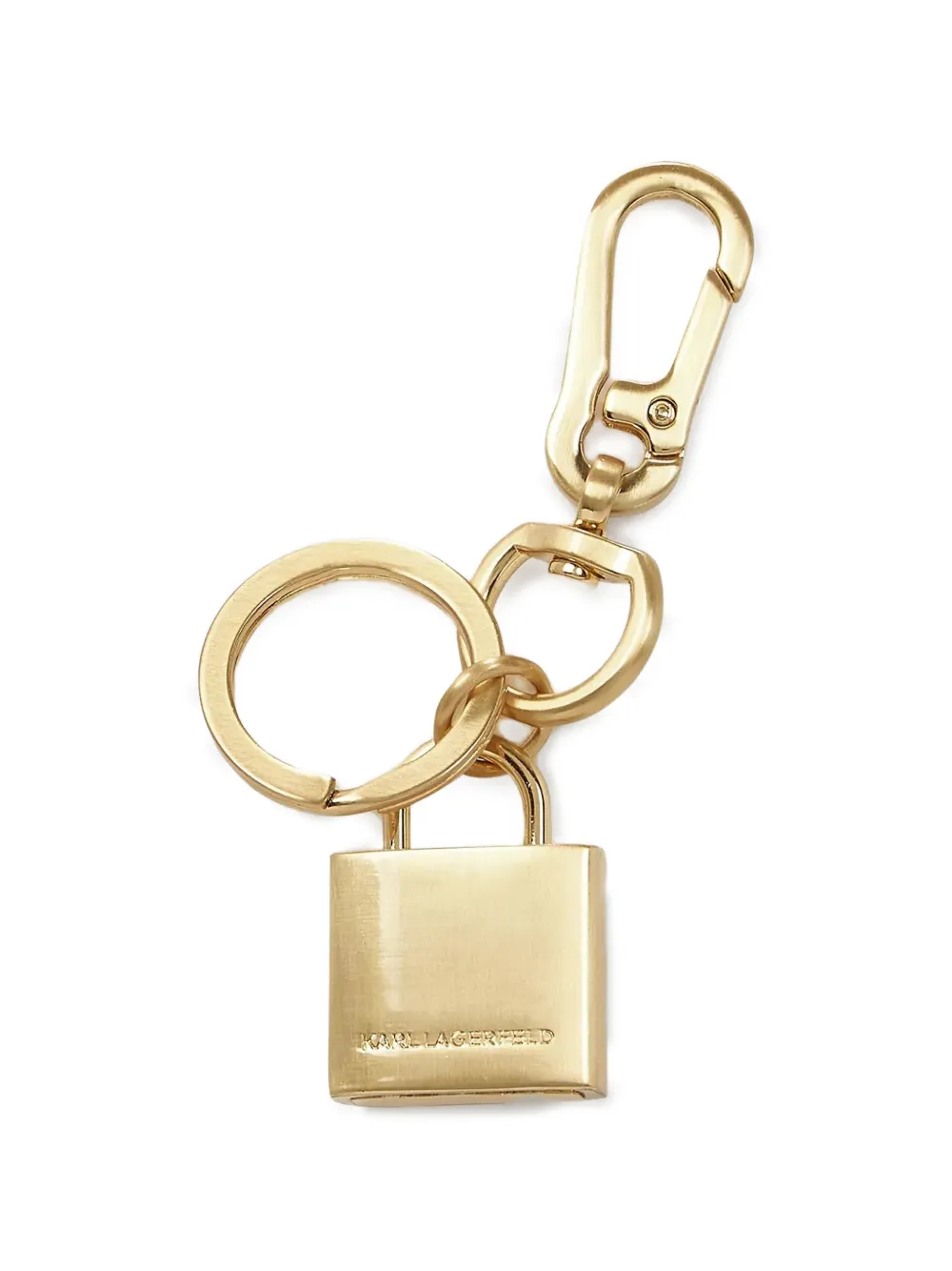 Karl Lagerfeld K Autograph sleutelhanger met logoplakkaat Goud