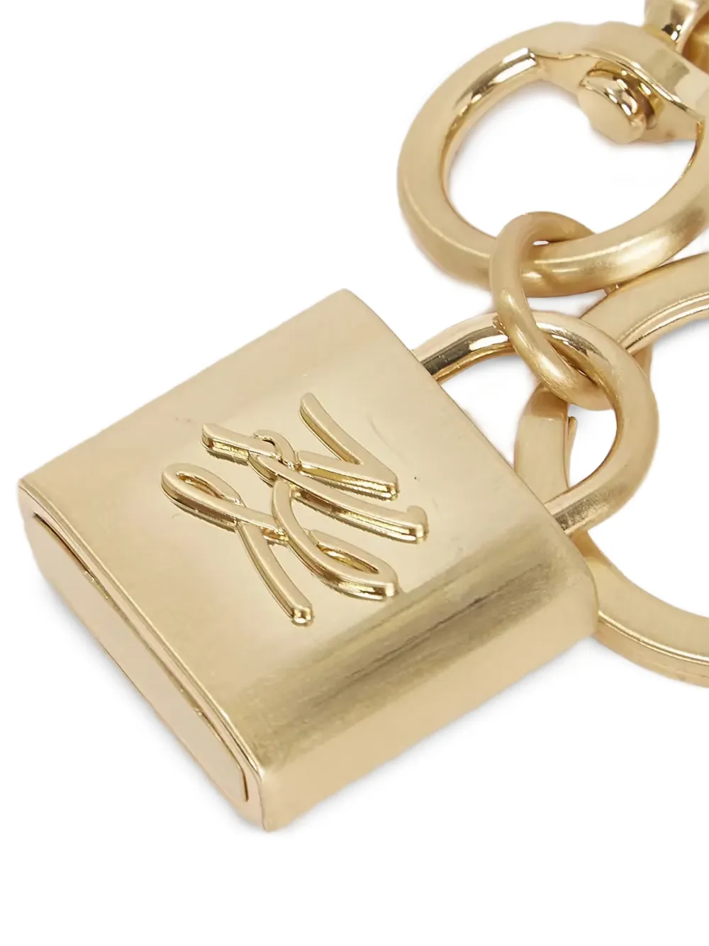 Karl Lagerfeld K Autograph sleutelhanger met logoplakkaat Goud