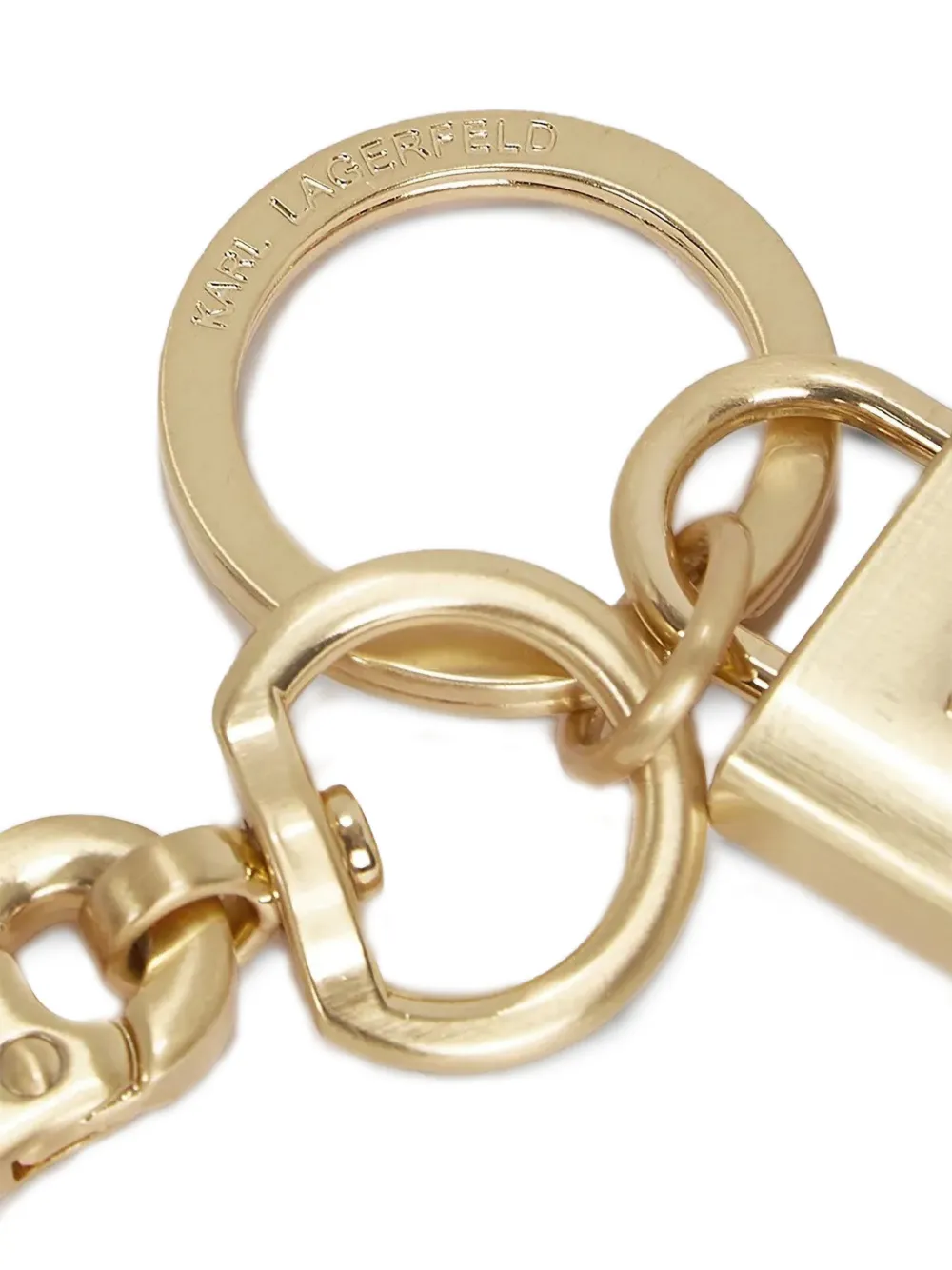 Karl Lagerfeld K Autograph sleutelhanger met logoplakkaat Goud