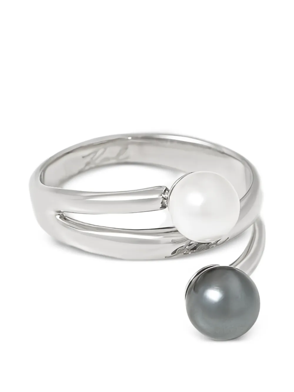 Karl Lagerfeld pearl ring - Argento