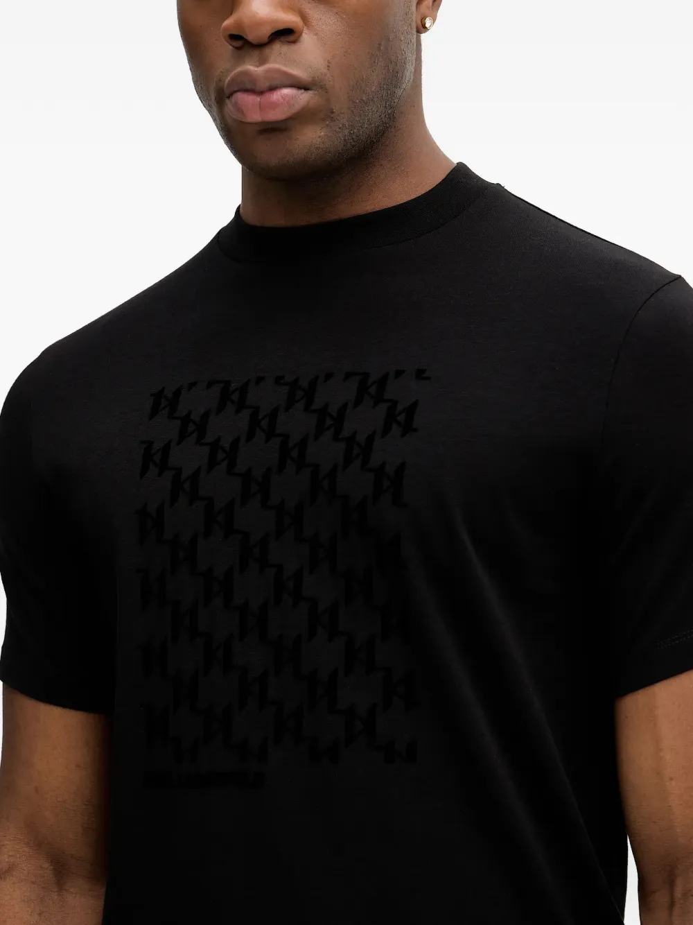 Karl Lagerfeld logo-print T-shirt Zwart